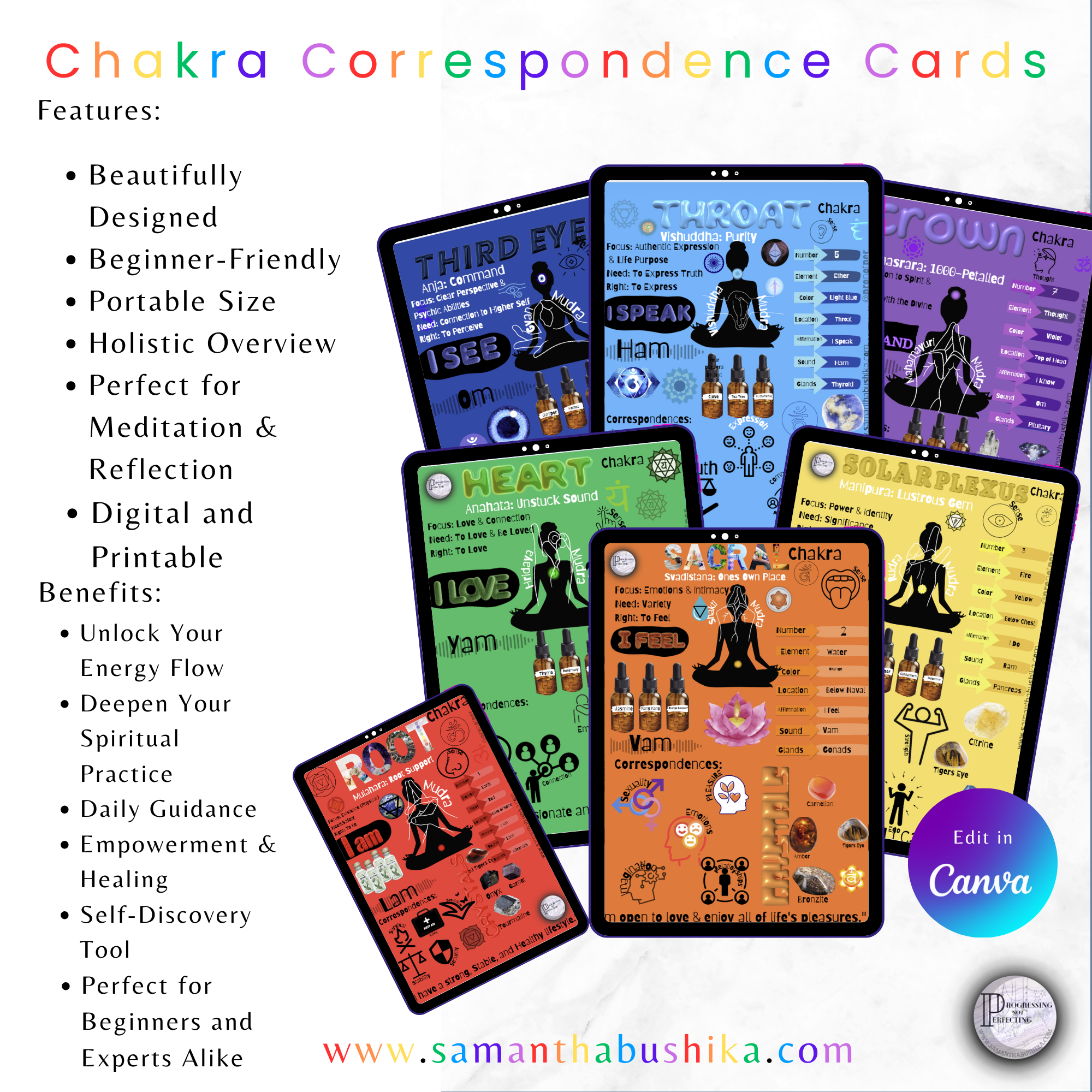 chakra correspondence freebie