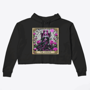 Empress Card Tarot Cropped Hoodie