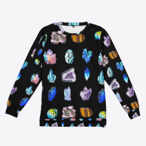 Crystal Craze All Over Print Long SLeeve Crystal Craze All Over Crystal Print Long SLeeve